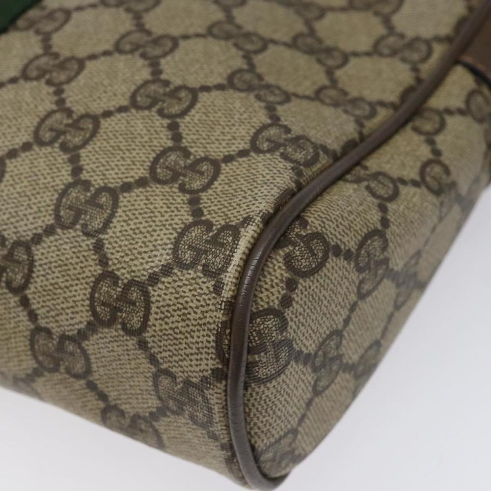 GUCCI GG Supreme Web Sherry Line Clutch Bag PVC Beige Red 89 01 012 Auth th5649 - Picture 15 of 16